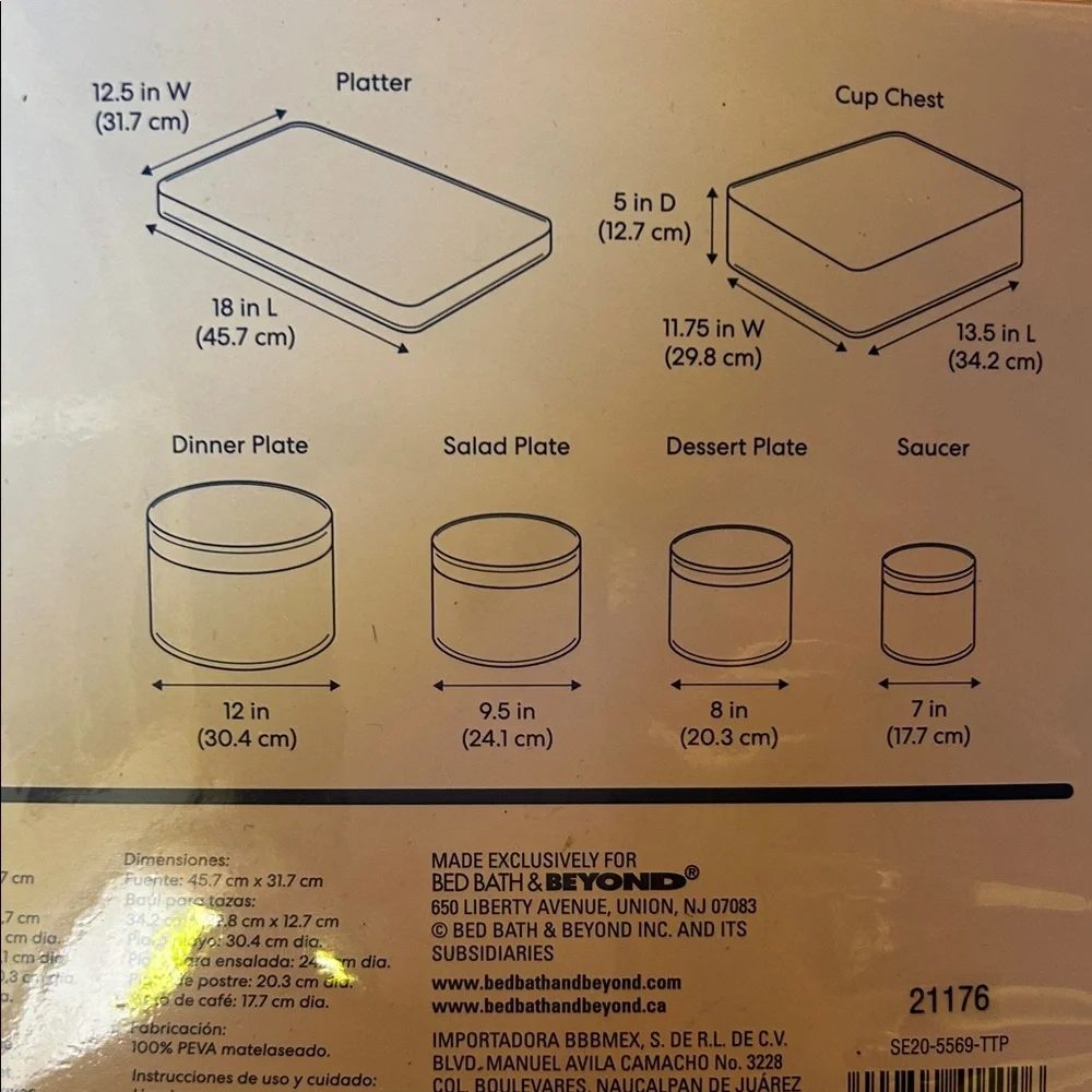 Simply Essential Quilted Dinnerware Storage. Set of 6 New Never Used ☆